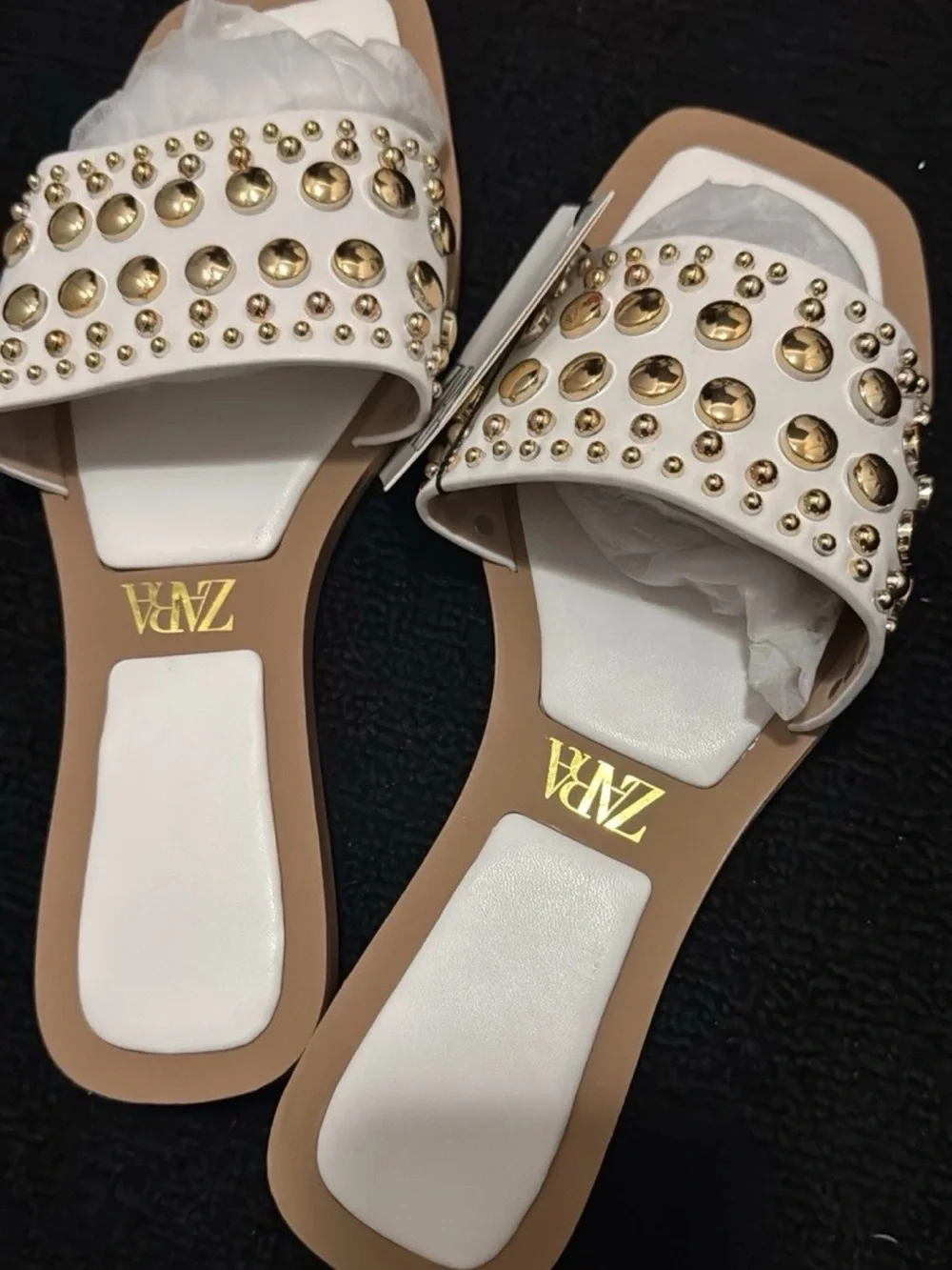 Zara white leather